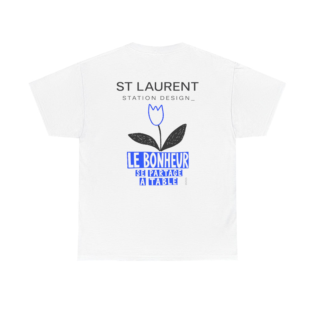 St. Laurent 'Le Bonheur' Floral Graphic T-Shirt