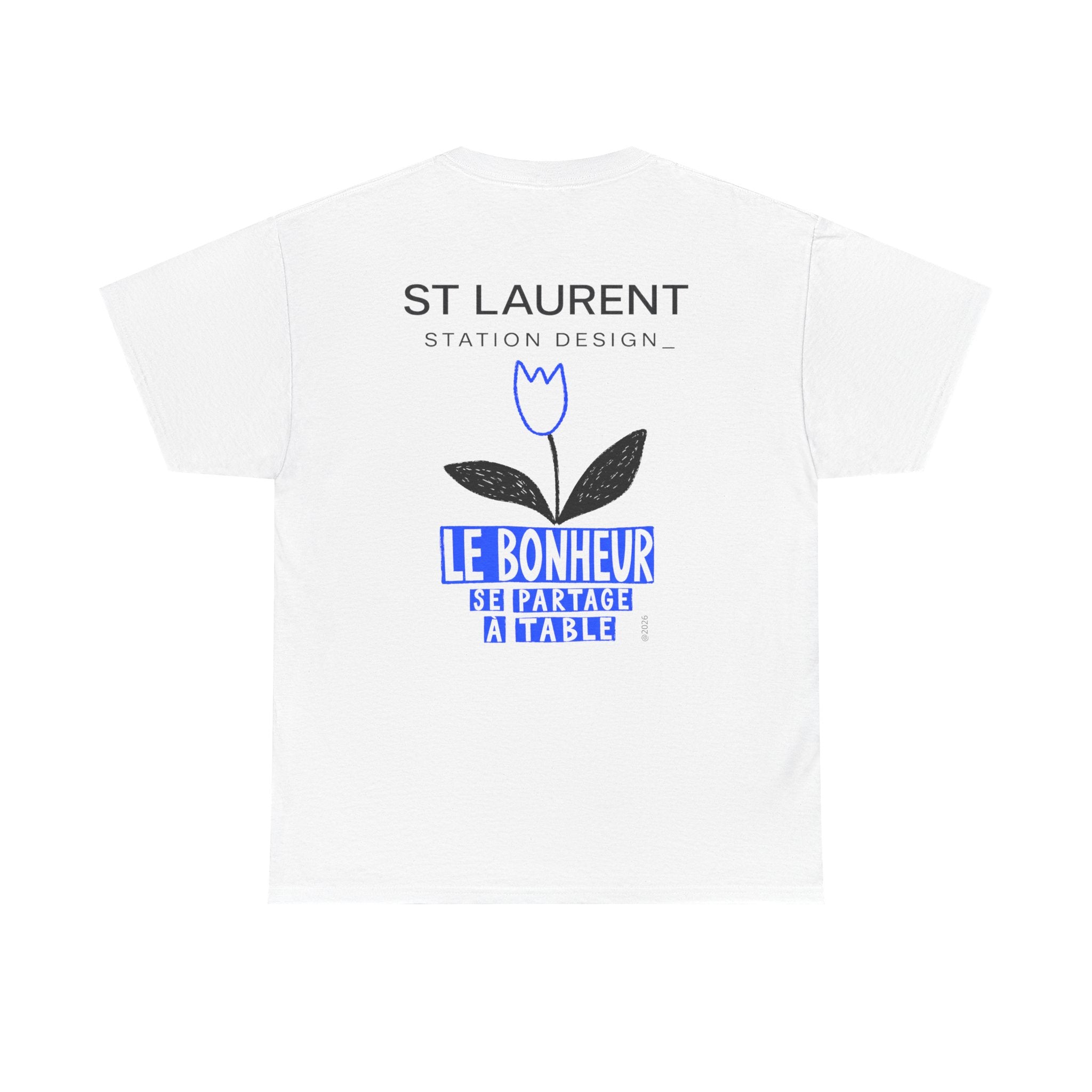 St. Laurent 'Le Bonheur' Floral Graphic T-Shirt