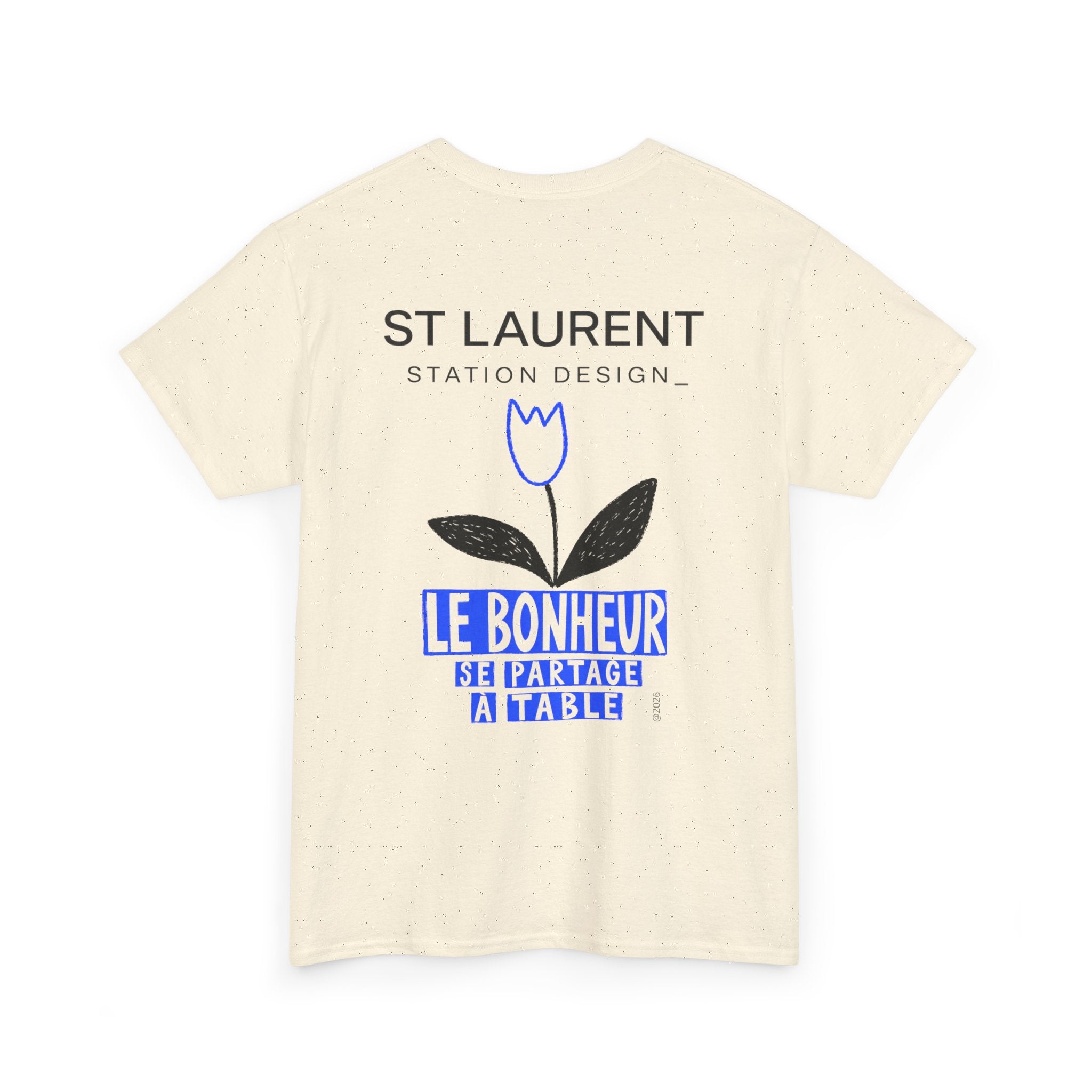 St. Laurent 'Le Bonheur' Floral Graphic T-Shirt