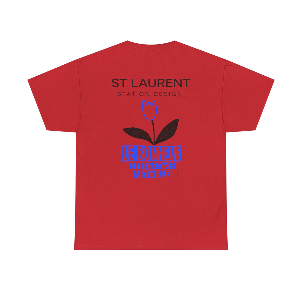 St. Laurent 'Le Bonheur' Floral Graphic T-Shirt
