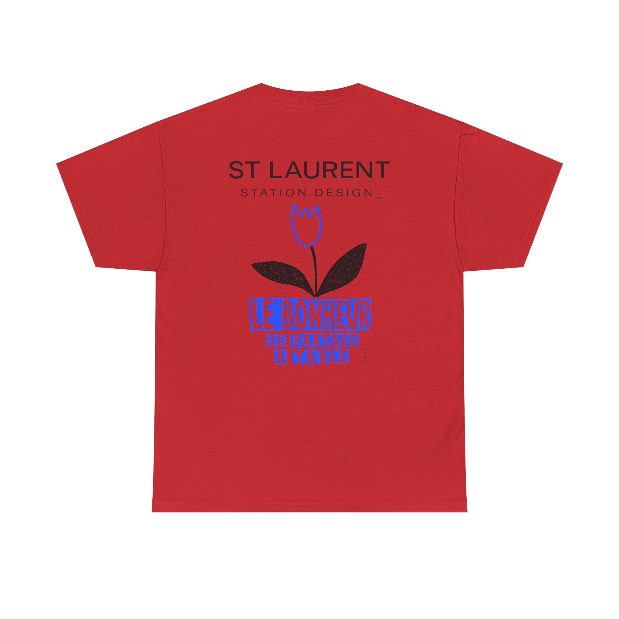 St. Laurent 'Le Bonheur' Floral Graphic T-Shirt