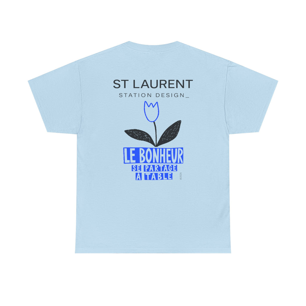 St. Laurent 'Le Bonheur' Floral Graphic T-Shirt