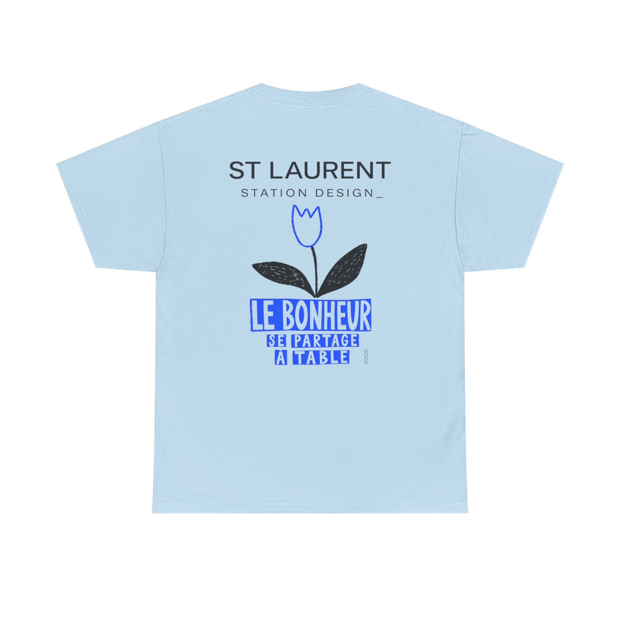 St. Laurent 'Le Bonheur' Floral Graphic T-Shirt