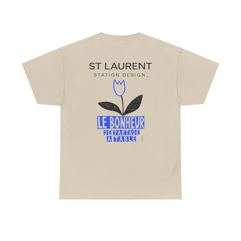 St. Laurent 'Le Bonheur' Floral Graphic T-Shirt
