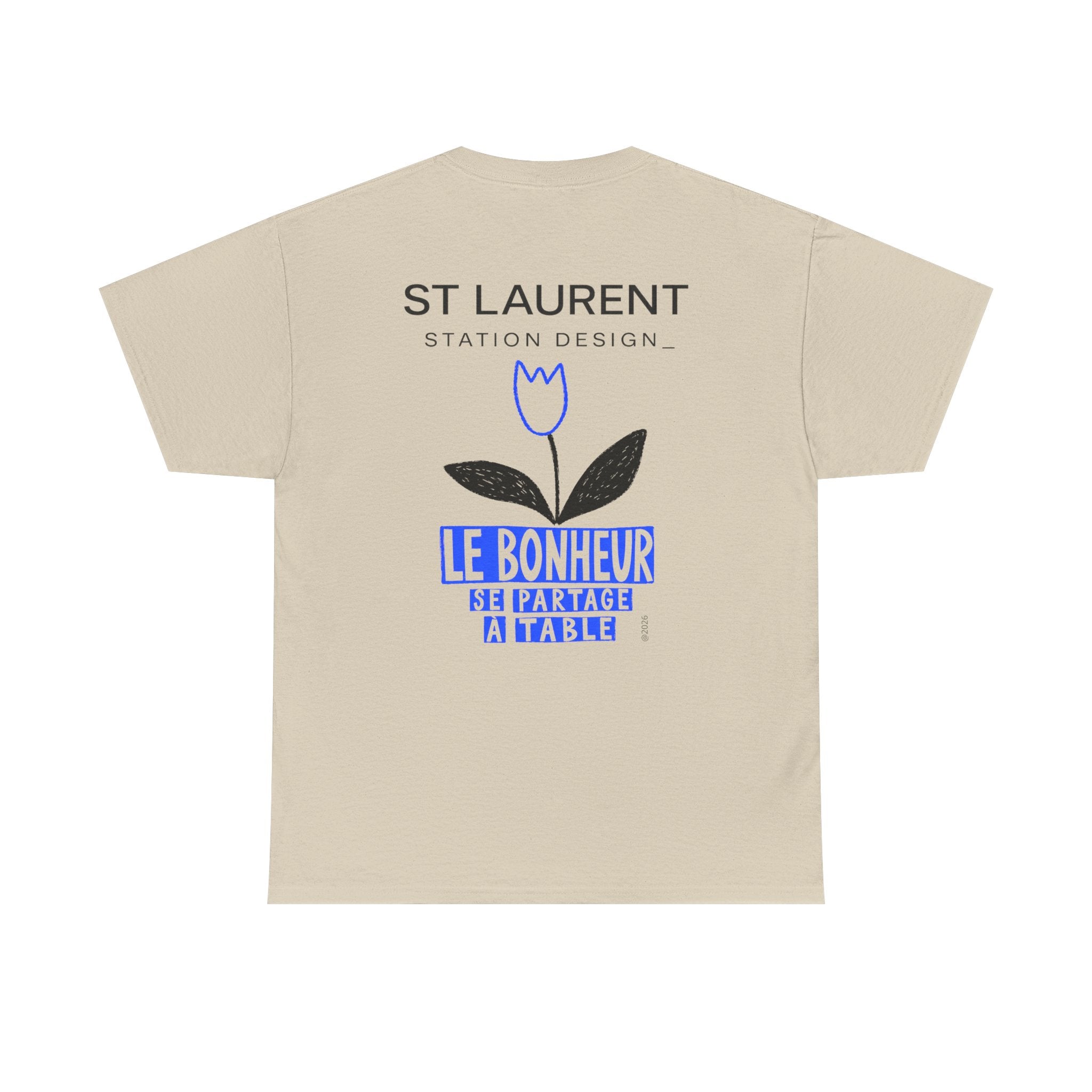 St. Laurent 'Le Bonheur' Floral Graphic T-Shirt