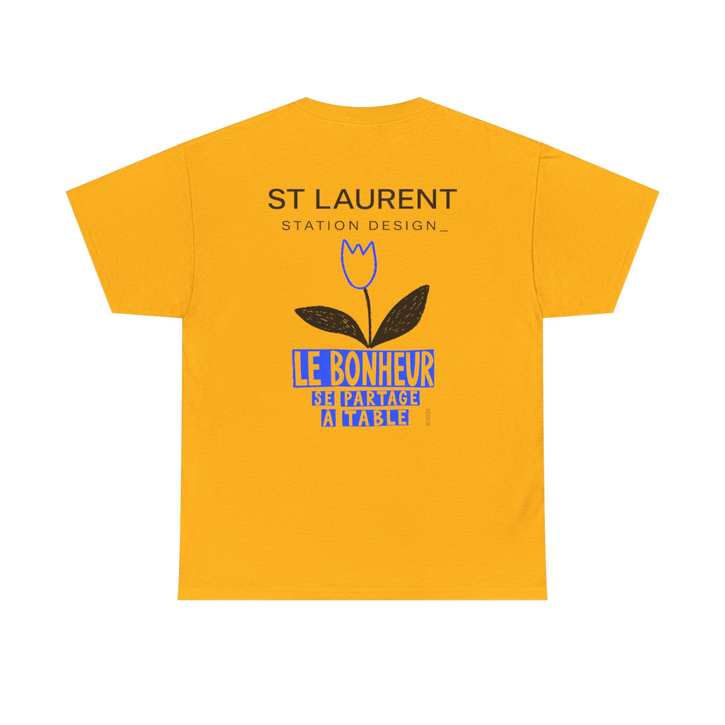 St. Laurent 'Le Bonheur' Floral Graphic T-Shirt