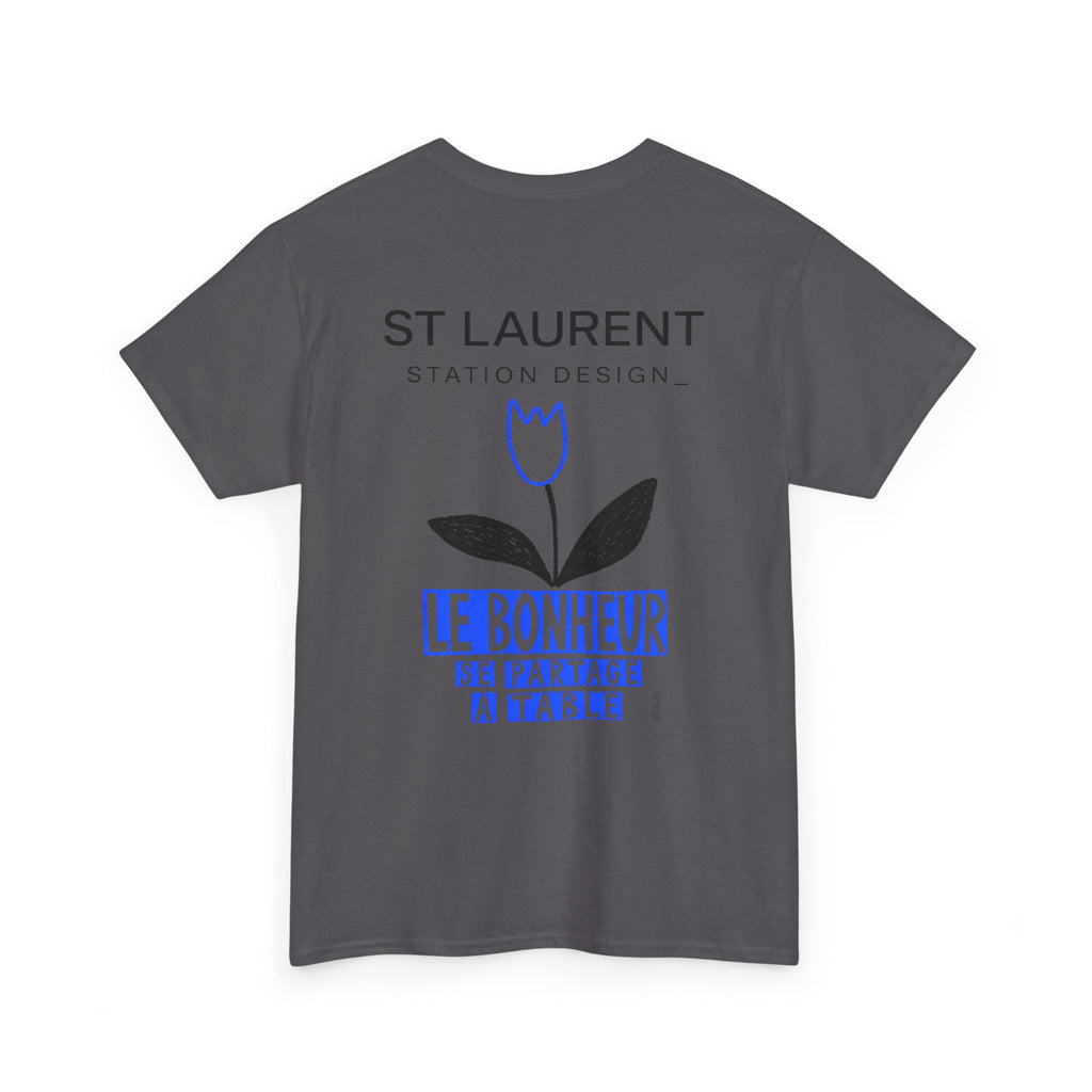 St. Laurent 'Le Bonheur' Floral Graphic T-Shirt