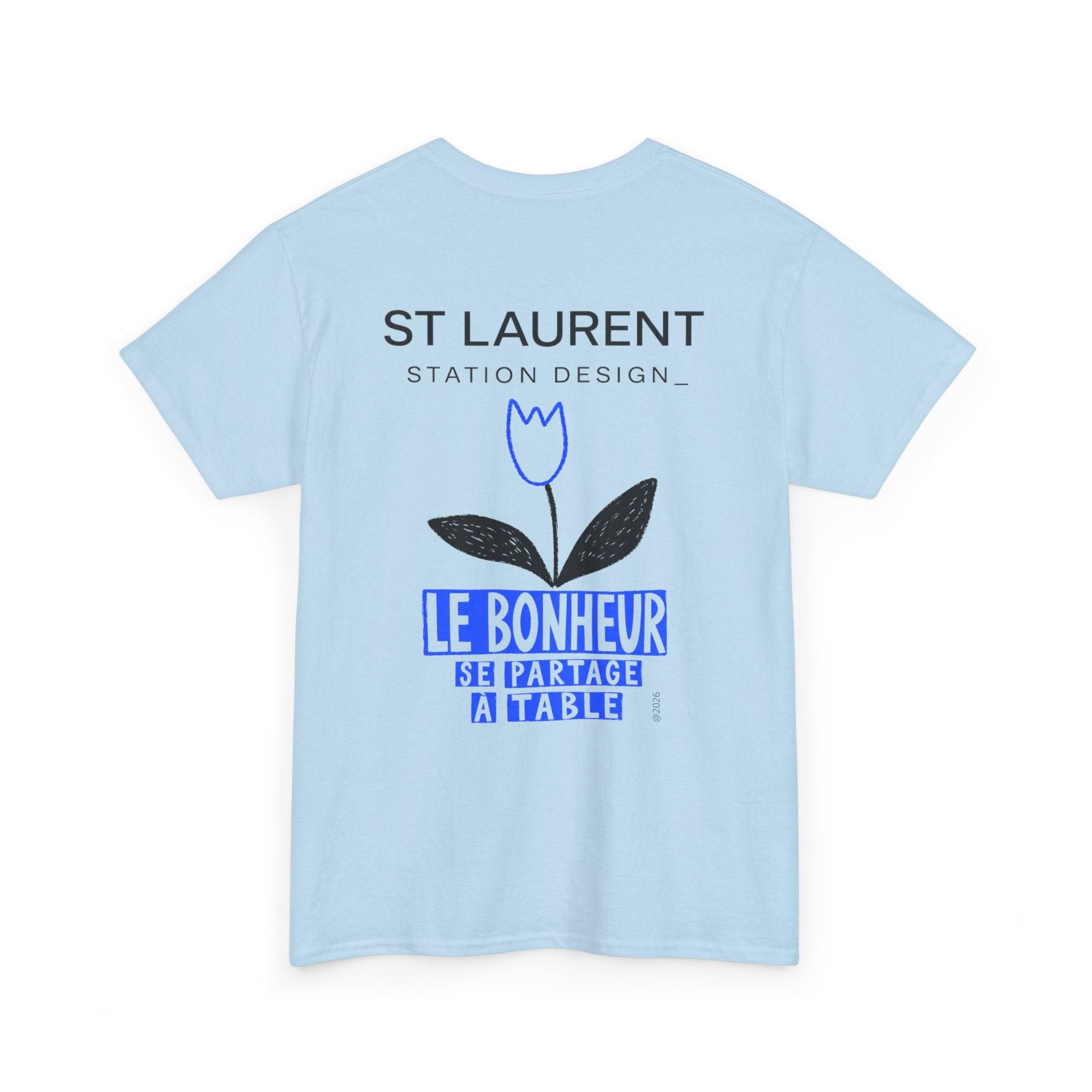 St. Laurent 'Le Bonheur' Floral Graphic T-Shirt