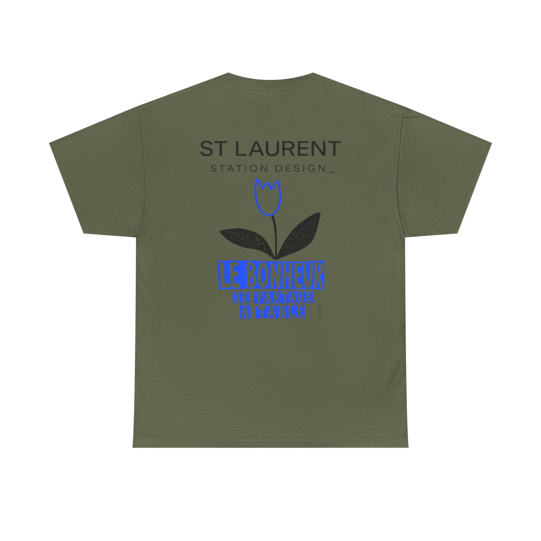 St. Laurent 'Le Bonheur' Floral Graphic T-Shirt