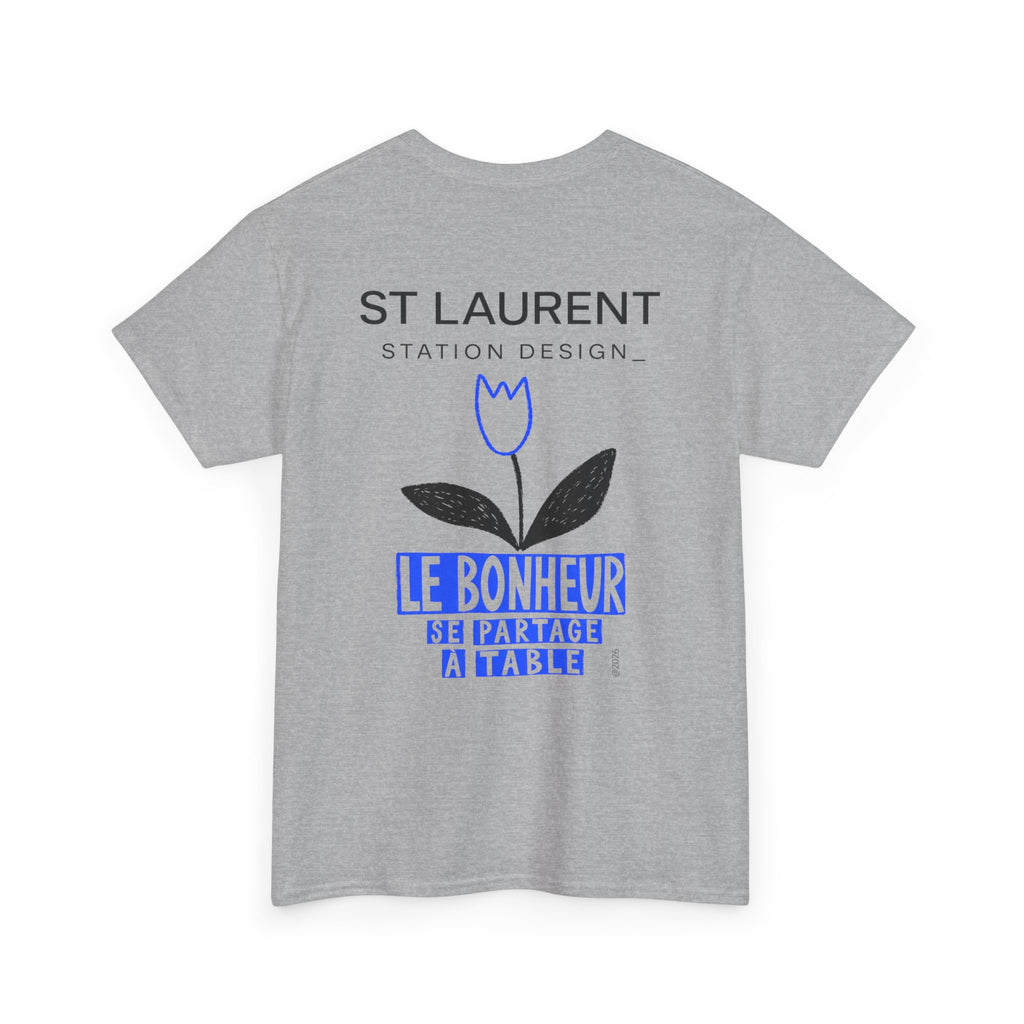 St. Laurent 'Le Bonheur' Floral Graphic T-Shirt