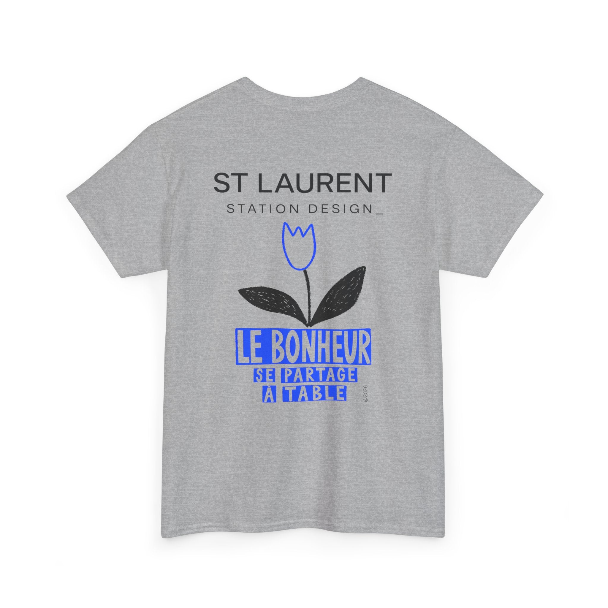 St. Laurent 'Le Bonheur' Floral Graphic T-Shirt