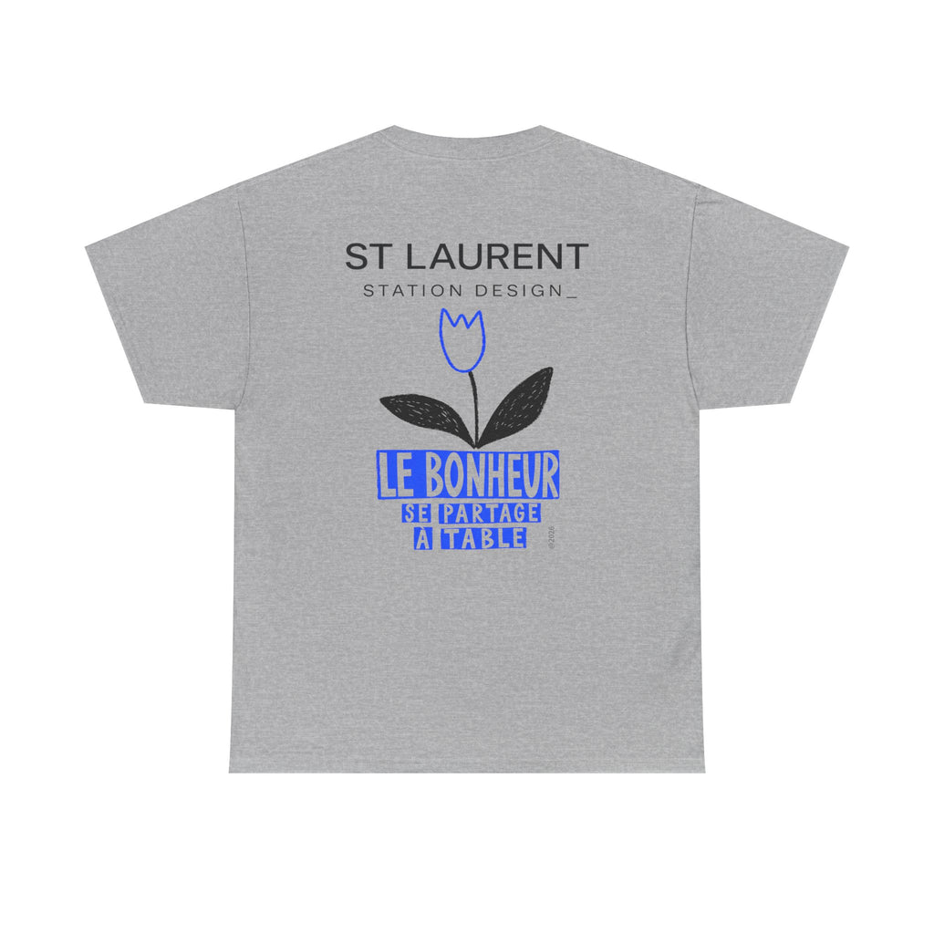 St. Laurent 'Le Bonheur' Floral Graphic T-Shirt