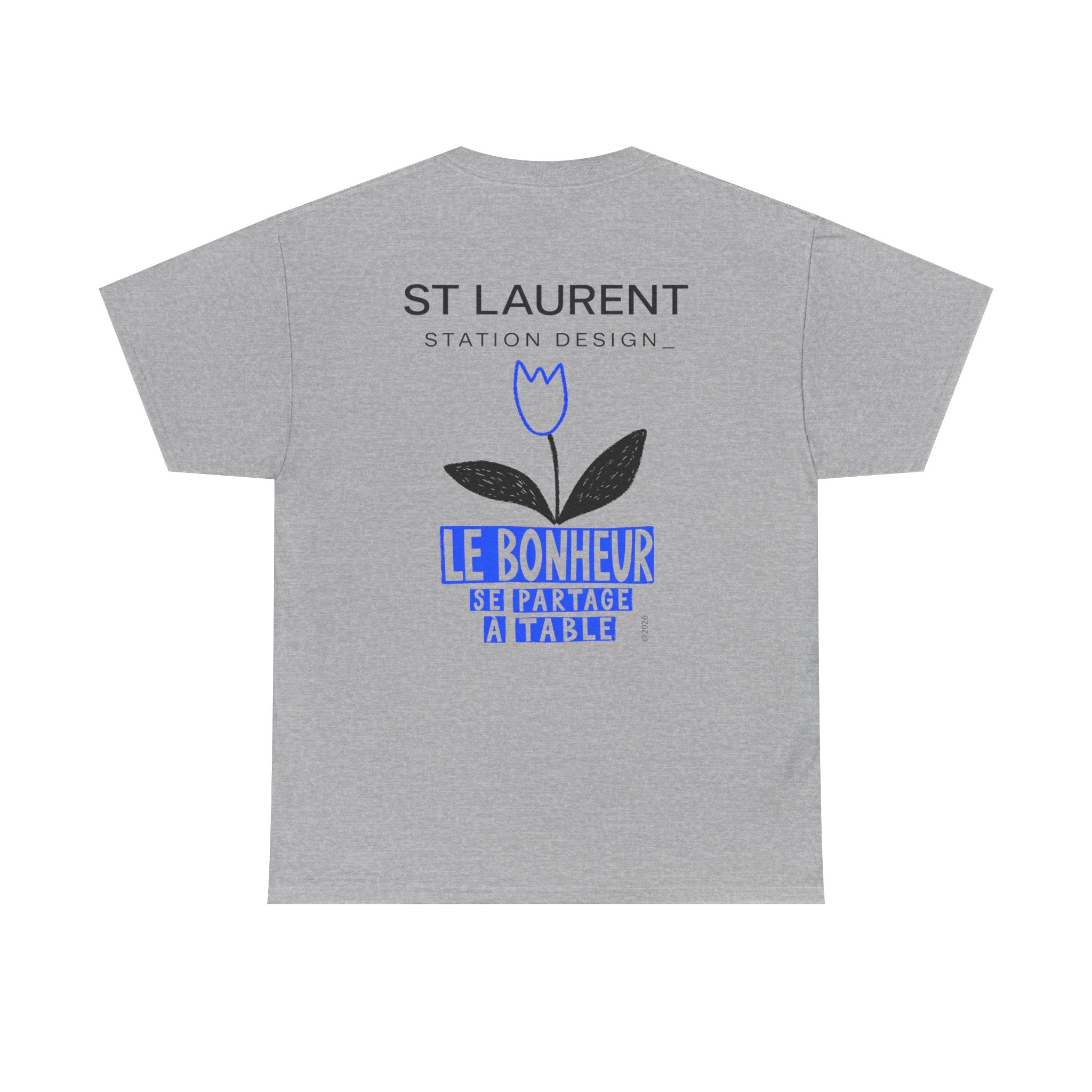 St. Laurent 'Le Bonheur' Floral Graphic T-Shirt