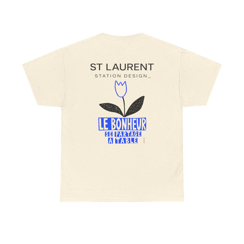 St. Laurent 'Le Bonheur' Floral Graphic T-Shirt