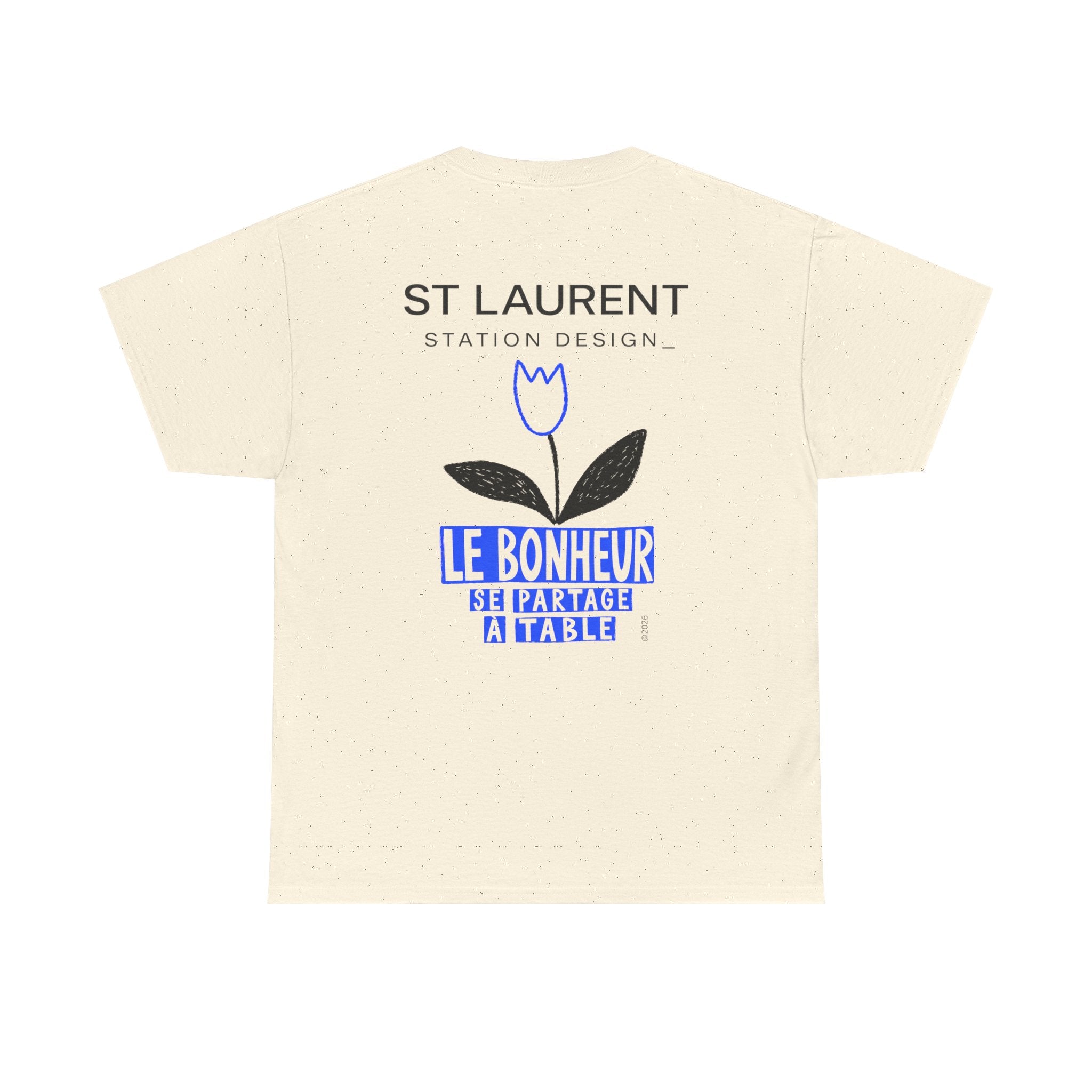 St. Laurent 'Le Bonheur' Floral Graphic T-Shirt