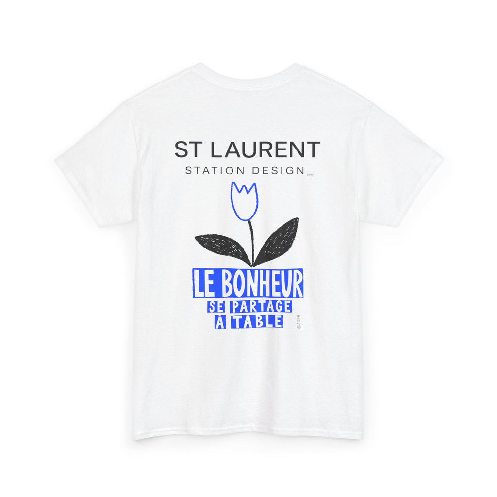 St. Laurent 'Le Bonheur' Floral Graphic T-Shirt