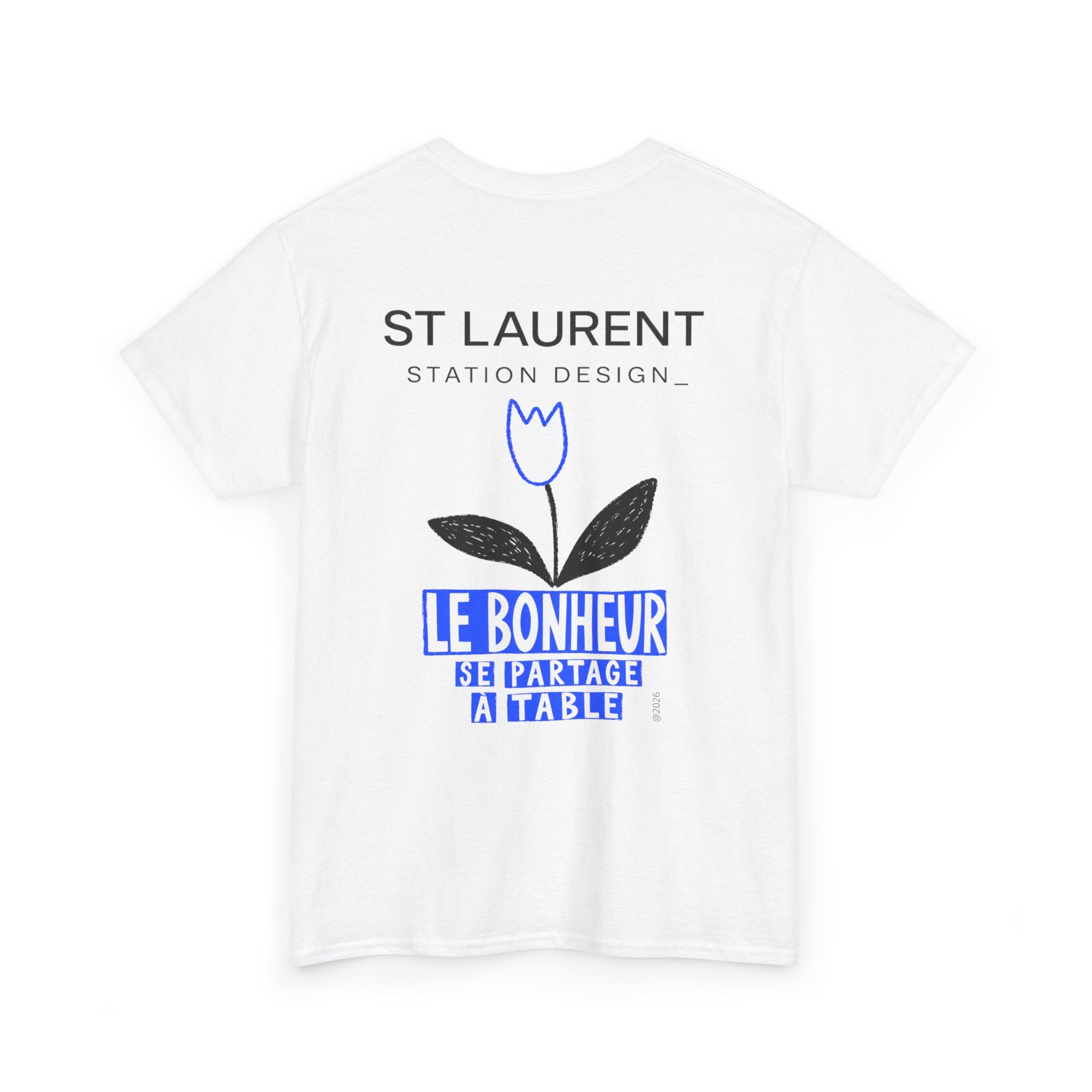 St. Laurent 'Le Bonheur' Floral Graphic T-Shirt