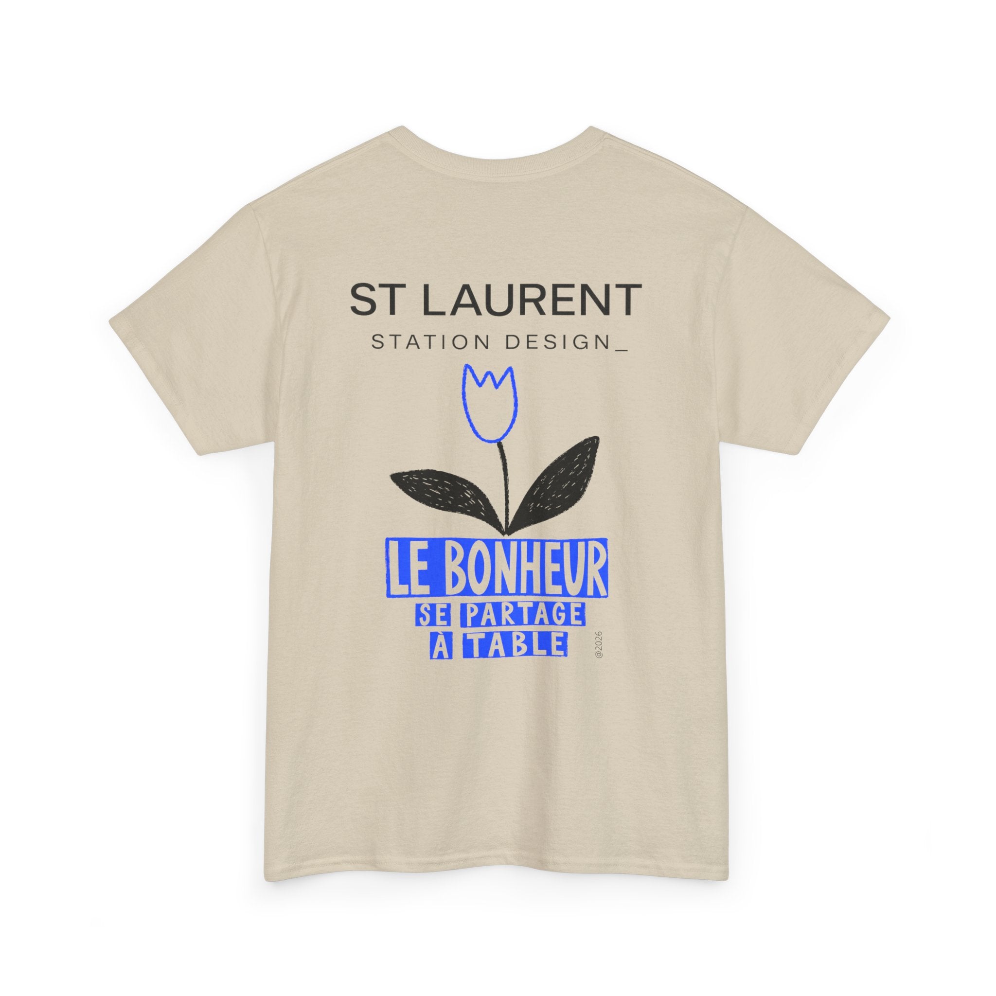 St. Laurent 'Le Bonheur' Floral Graphic T-Shirt