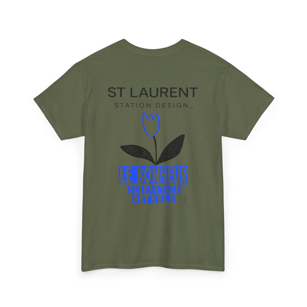 St. Laurent 'Le Bonheur' Floral Graphic T-Shirt