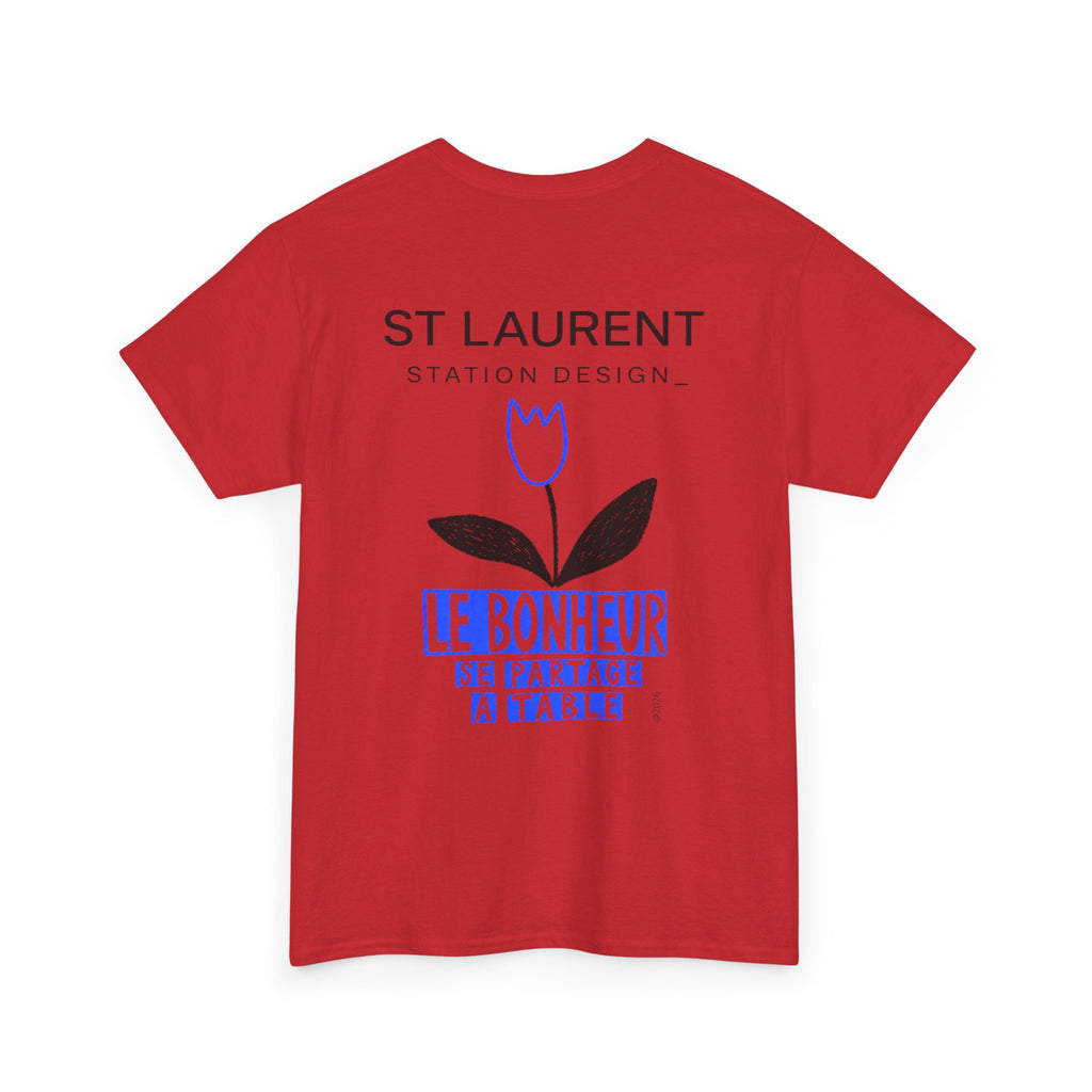 St. Laurent 'Le Bonheur' Floral Graphic T-Shirt