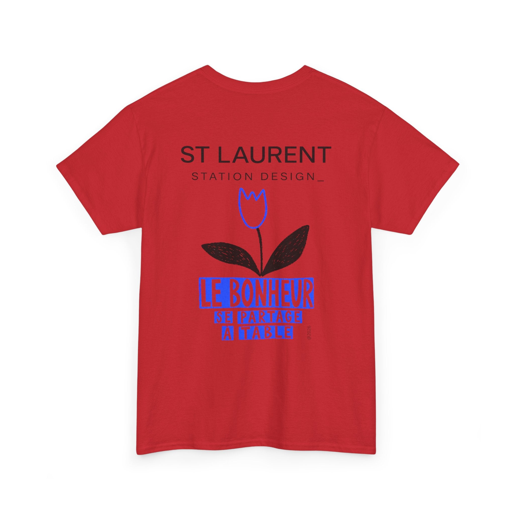 St. Laurent 'Le Bonheur' Floral Graphic T-Shirt