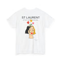 St. Laurent Floral Face Graphic Tee
