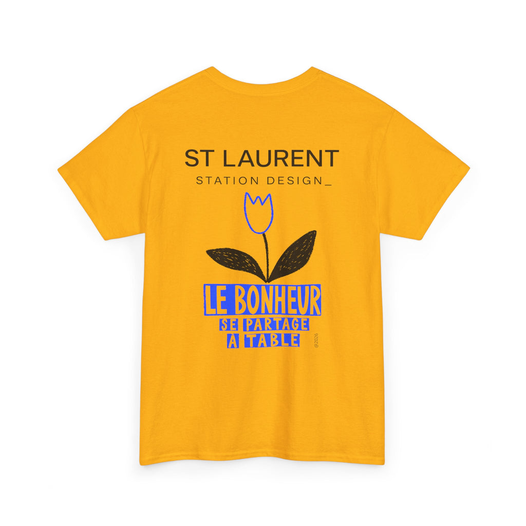 St. Laurent 'Le Bonheur' Floral Graphic T-Shirt