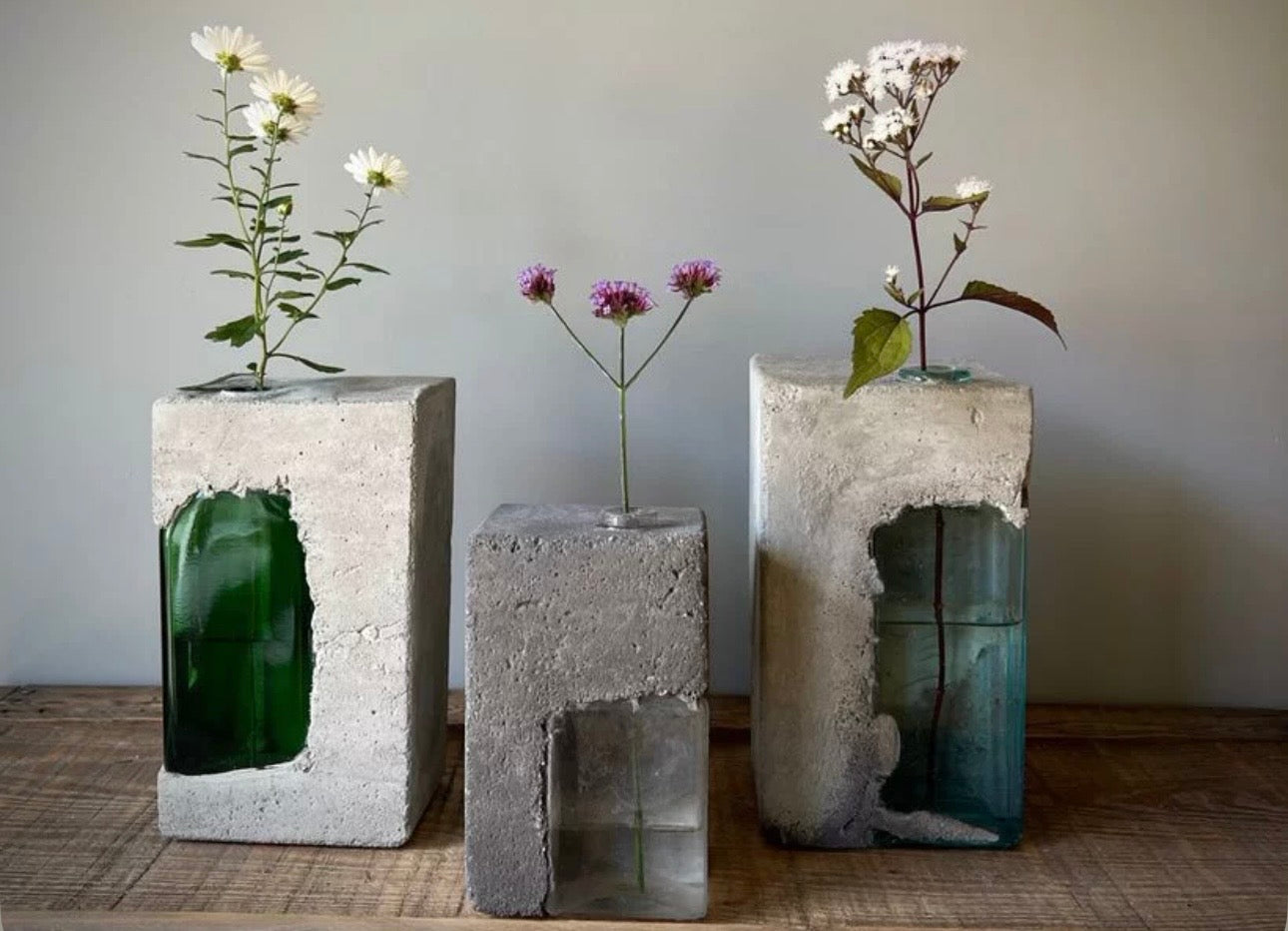 Vase Béton & Verre recyclé